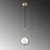 Opviq Luster Mudoni-Mr-937-1, 15cm, IP20, Belo-zlatne boje