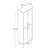 Hanah home Cipelarnik 60x202x35cm Belo-Zlatni