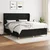 Vidaxl Box spring postelja z vzmetnico črna 180x200 cm blago