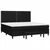 vidaXL Box spring postelja z vzmetnico črn 200x200 cm blago