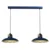 Luster na sajli FELIX 2xE27/60W/230V, plave boje