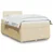 Vidaxl Box spring postelja z vzmetnico krem 120x200 cm blago