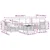 Set vanjskih sofa 7 pcs Bijela i svijetlosiva 59 x 59 x 37 cm