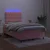 Vidaxl Box spring postelja z vzmetnico LED roza 120x190 cm žamet