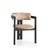 Hanah Home Trpezarijska stolica 58x76x49cm Crno-Bež