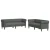2-dijelni set sofa tamnosivi od tkanine