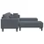 Sofa 3 pcs Tamno siva 250 x 188 x 76 cm Baršun