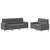 2-dijelni set sofa s jastucima tamnosivi od tkanine