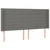 vidaXL Box spring postelja z vzmetnico LED temno siva 200x200 cm blago