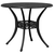 3-dijelni bistro set crni od lijevanog aluminija