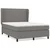 vidaXL Box spring postelja z vzmetnico temno siva 140x200 cm blago