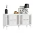 Hanah Home Konzola Junes, 150x79x40 cm, Belo-srebrne boje