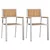 Vrtna stolica 2 pcs Smeđa 56 x 54,5 x 87 cm Čvrsto teak drvo
