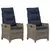 Ležaljka u vrtu 2 pcs Siva i tamnoplava 64 x 57,5 x 112 cm