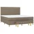 Vidaxl Box spring postelja z vzmetnico taupe 160x200 cm blago
