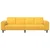 Sofa Svijetlo žuta 250 x 77 x 76 cm Kordura tekstil
