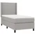 Vidaxl Box spring postelja z vzmetnico svetlo siva 90x200 cm blago