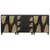 Set ormarića za kupaonicu s policom 3 pcs Crna 180 x 33 x 75 cm