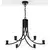 Jupiter 2105 - Luster na lancu ARTHUR 6xE27/15W/230V bela/crna/dekor mermera