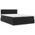 Krevet s od storage s madracem Crna 140 x 200 cm Baršun