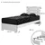 Hanah Home Ram za krevet Fuga 100, 105x100x205 cm, Orah