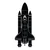 Wallity Zidna dekoracija Space Shuttle, 60 x 27 cm, Crna