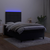 Krevet box spring s madracem LED crni 120 x 190 cm baršunasti
