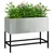 Povišeni Vrtni Planter Srebrno 60 x 26 x 45 cm Cinkani čelik
