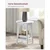 Songmics Stranska mizica 40x50 cm bela