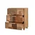 Aberto Design Komoda Leva Gravis Colorblock 80x95x43cm Bež