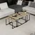 Hanah Home klub sto Levada 9306, 90,45,45 cm, hrast Bona