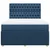 Vidaxl Box spring postelja z vzmetnico modra 160x200 cm blago