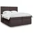 Vidaxl Box spring postelja z vzmetnico temno rjav 200x200 cm blago