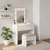 Vidaxl Toaletna mizica s predalom Bela 60 x 40 x 70 cm Konstruiran les