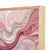 WallXpert uramljena slika na platnu Cc-K-Ah-1012, apstraktni fluidni talasi u roze i bordo tonovima, 80 x 80 cm