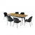 Hanah Home LR 951 Trpezarijski sto, Braon-Crni