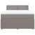 Vidaxl Box spring postelja z vzmetnico taupe 140x200 cm blago