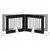 Vrata za pse s postoljem 6 pcs Crni hrast 80 x 60 cm