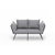 Atelier del Sofa Dvosed na razvlačenje Viper 2, Svetlosivi