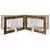 Vrata za pse s postoljem 6 pcs Dimljeni hrast 100 x 60 cm