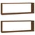 Kockaste zidne police 2 kom boja hrasta 80x15x26,5 cm drvene
