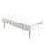 Hanah Home Klub sto Lyon 33, 105x33.6x60 cm, Belo-zlatne boje