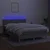 Vidaxl Box spring postelja z vzmetnico LED sv. siva 140x200 cm blago