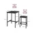Songmics Set barske mize 60x60x90 cm črna
