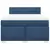 vidaXL Box spring postelja z vzmetnico modra 140x200 cm blago