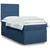 Vidaxl Box spring postelja z vzmetnico modra 80x200 cm blago