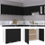 Viseći ormarić Lyon Crni 80x31x60 cm Inženirsko drvo
