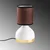 Opviq Stona lampa 8004, 17x17x33 cm, IP20, Braon-bela