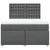 vidaXL Box spring postelja z vzmetnico temno siva 160x200 cm blago