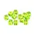 Kockice Chessex - Vortex - Bright Green & Black - Dice Block 16mm (12)